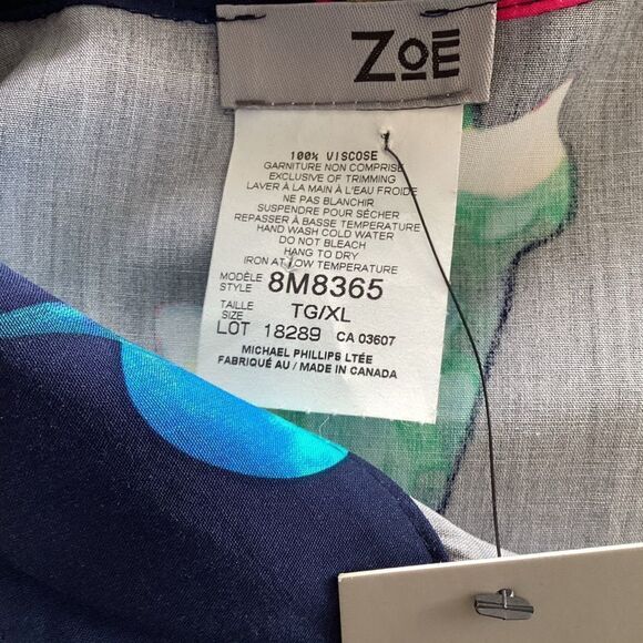 Zoe NWT long sleeve XL woman’s top tunic - Picture 11 of 11